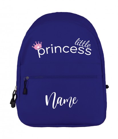 Personalised Little Princess Blue Backpack for Girls